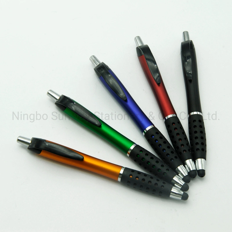 Soft Grip Customized Logo Printing Metallic Paint Screen Stylus Pen