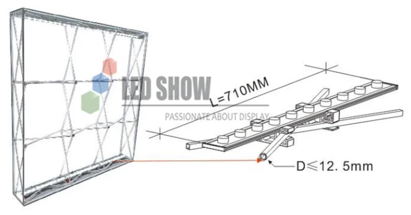 New Arrival Tool Free Double Sided Fabric LED Light Box Counter Lighting Indoor Display