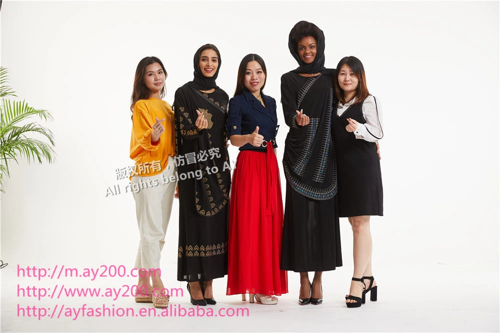 Popular Summer High Ice Silk African Muslim Long Abaya