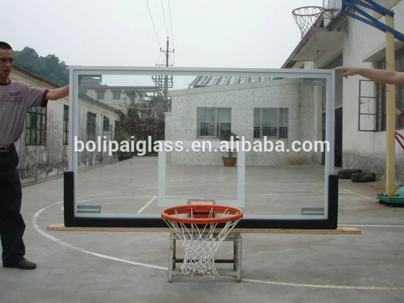 China Best Quality Professional Black Paddingtempered Glass Basketball Backboard