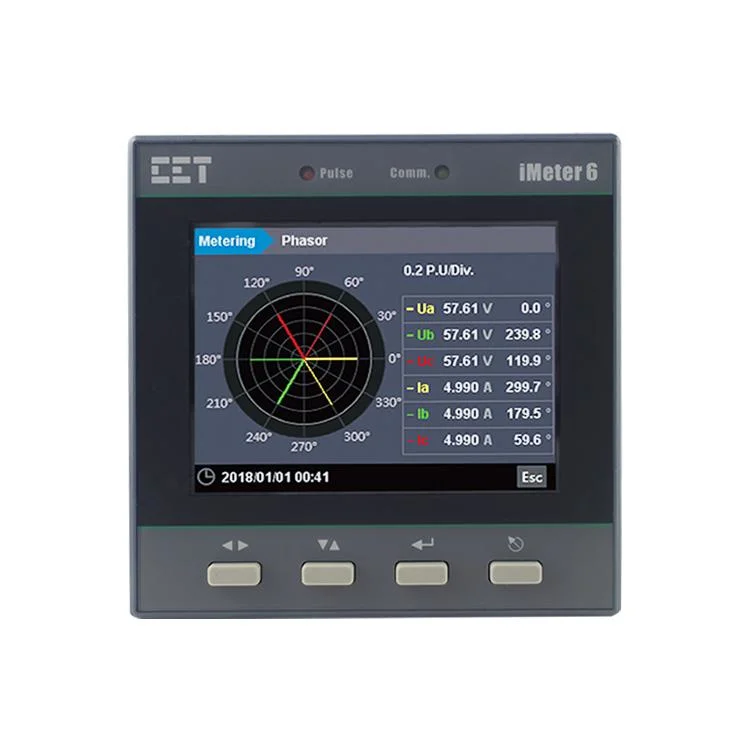 iMeter 6 Three-Phase Power Quality Analyzer for Current Watt-Hour Monitor Color LCD Ethernet Waveform Recorder Dip Swell