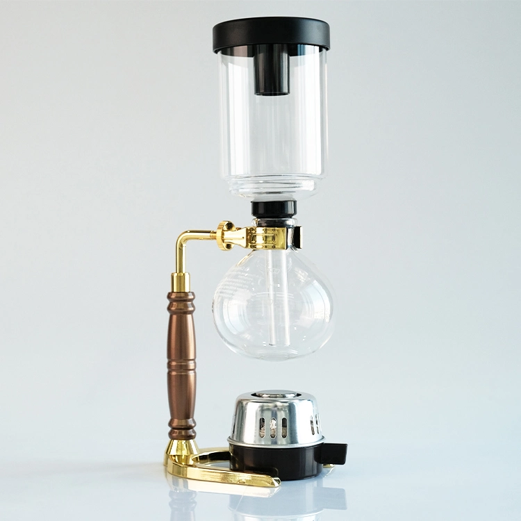 Custom Printed 500ml Electric High Borosilicate Glass Syphon Coffee Maker in Bulk