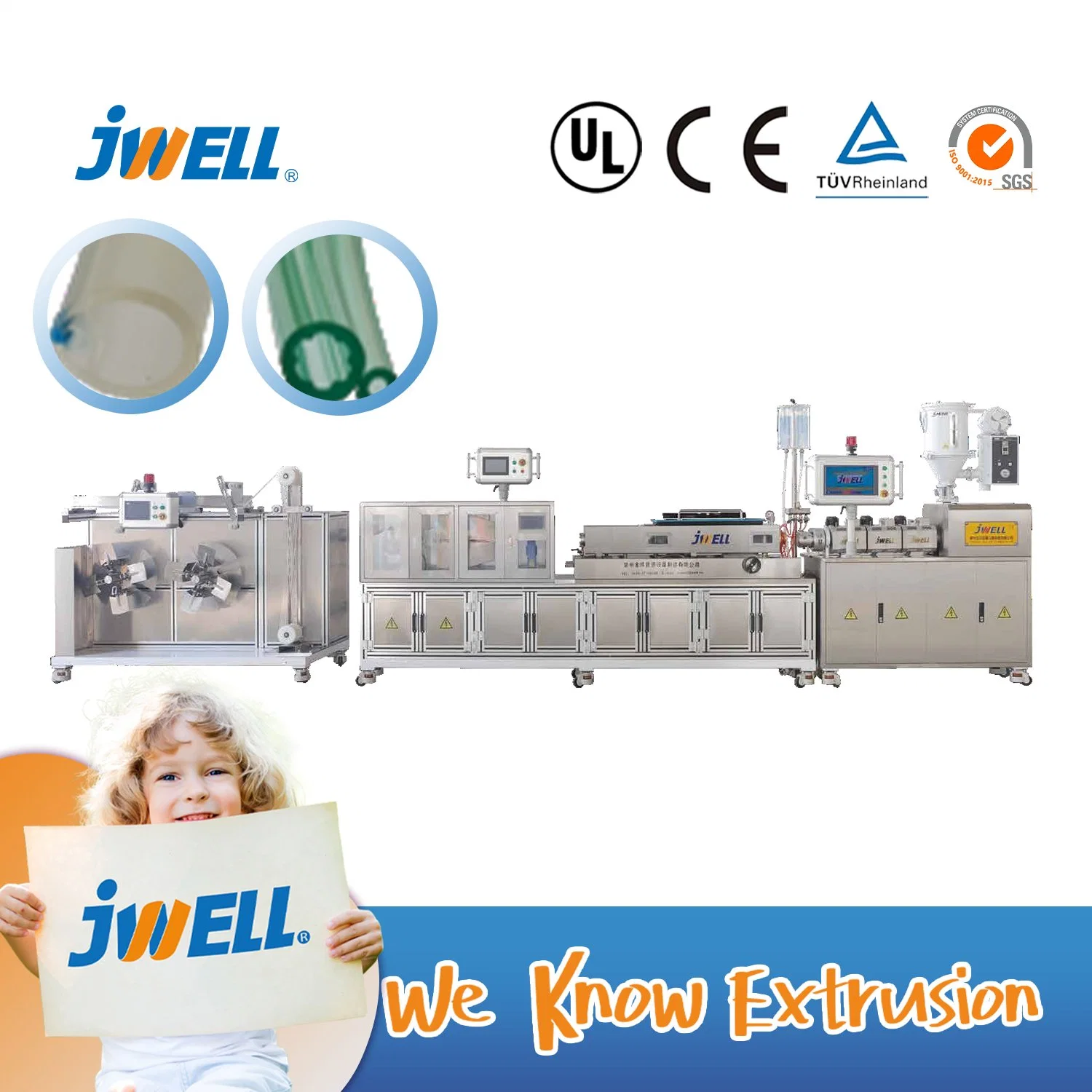 Jwell Three Layers (Two Layers) of Medical Light-Proof Infusion Tube/Pipe Extrusion Line