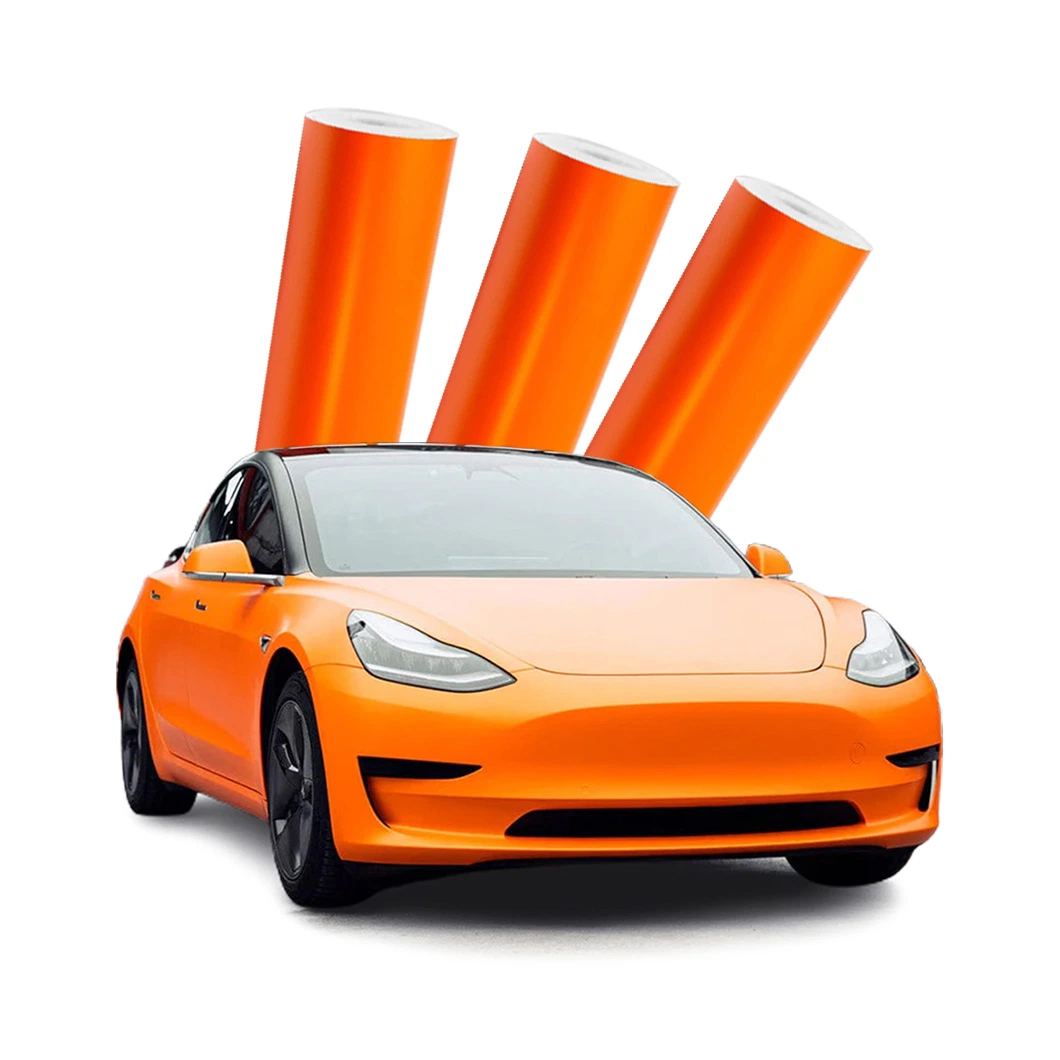 Beikaer Factory Solar Orange Color Change Pet PVC DIY Car Body Decoration Vinyl Sticker