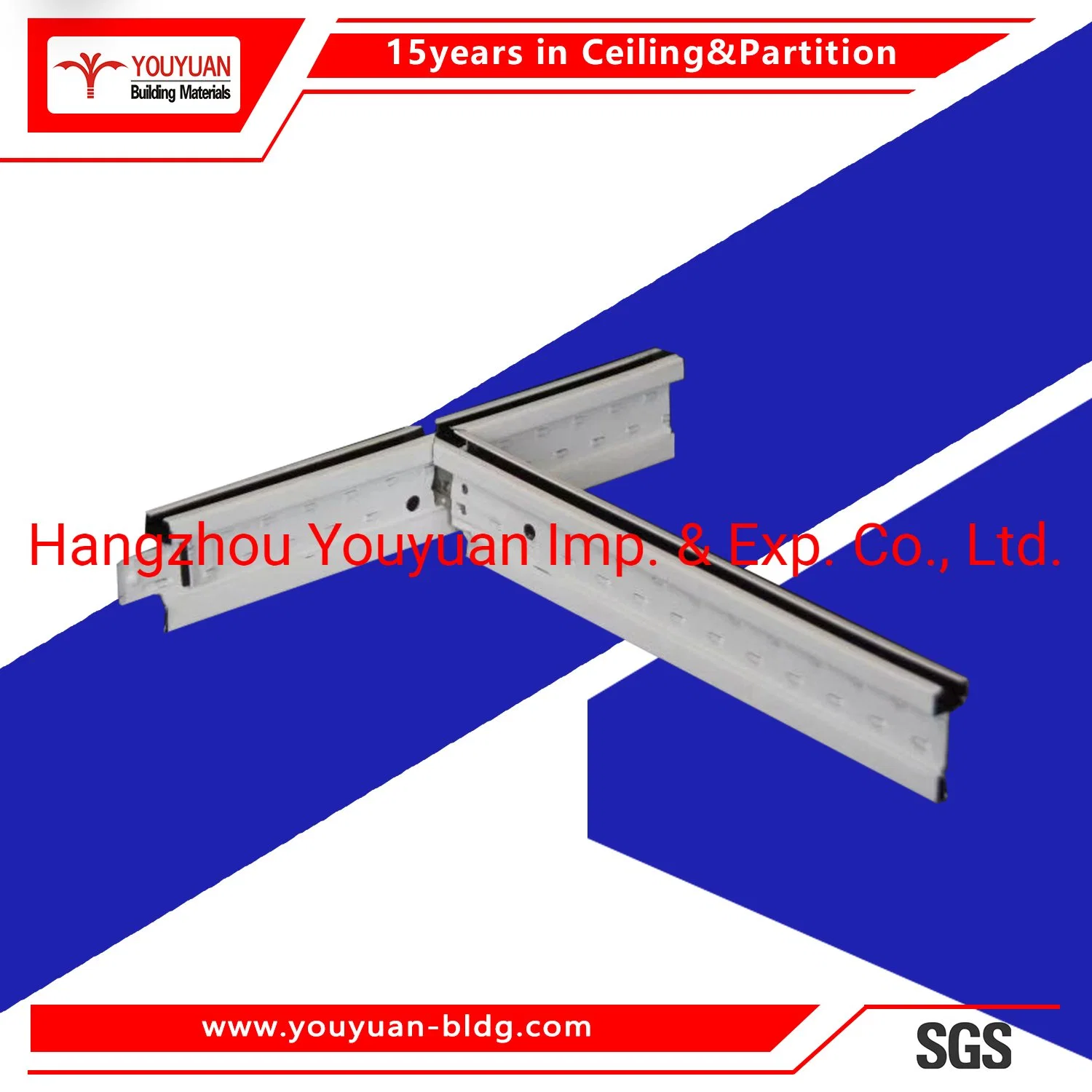 Galvanized Roof Ceiling PVC Mineral Gypsum Board System Accessories T Grid Bar