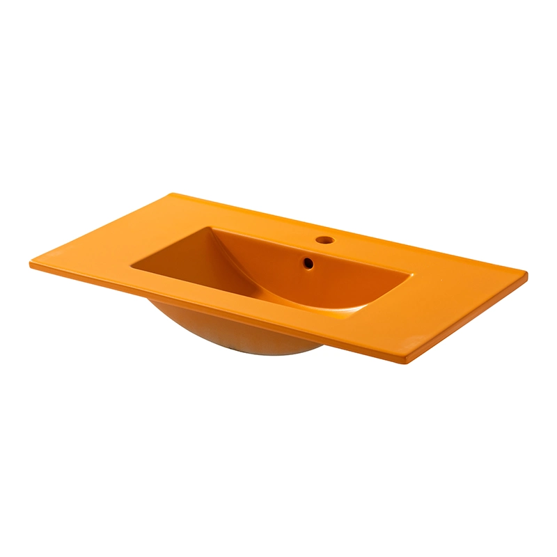 Chinese Wholesale/Supplier Single Ceramic Cabinet Sink Over Counter Color Wash Basin