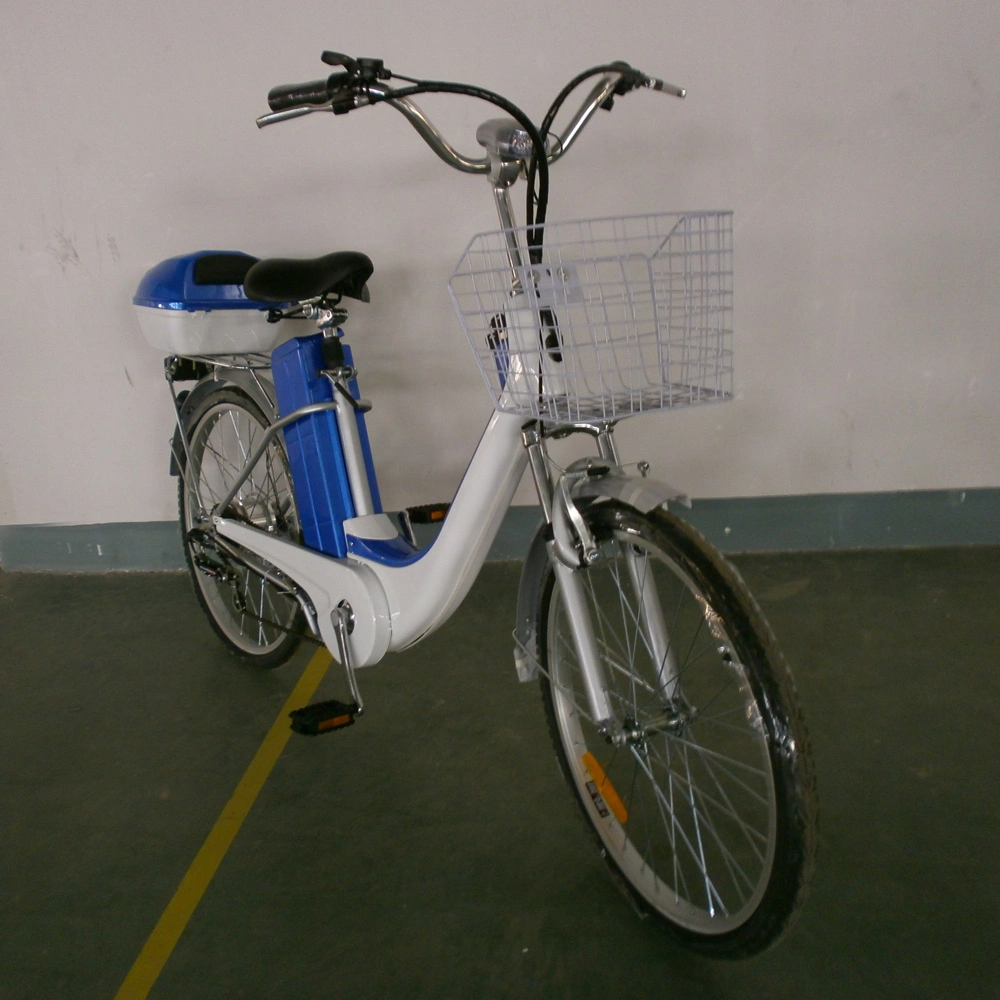 250W Brushless Motor City Electric Bike with Basket (ES-002)