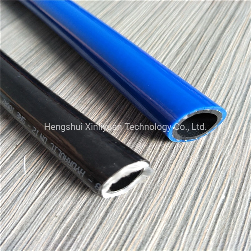 1/4 High Pressure Flexible Hydraulic Textile Rubber Hose Pipe for Pilot Lines