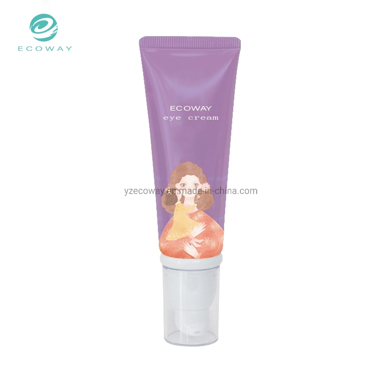 50g with a Little Girl Pattern Pat Cover Purple Airless Cosmetic Tube