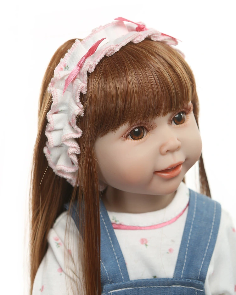 Original Factory Wholesale/Supplier Lifelike Pretty Real Soft Silicone 18" American Girl Doll for Children Gift