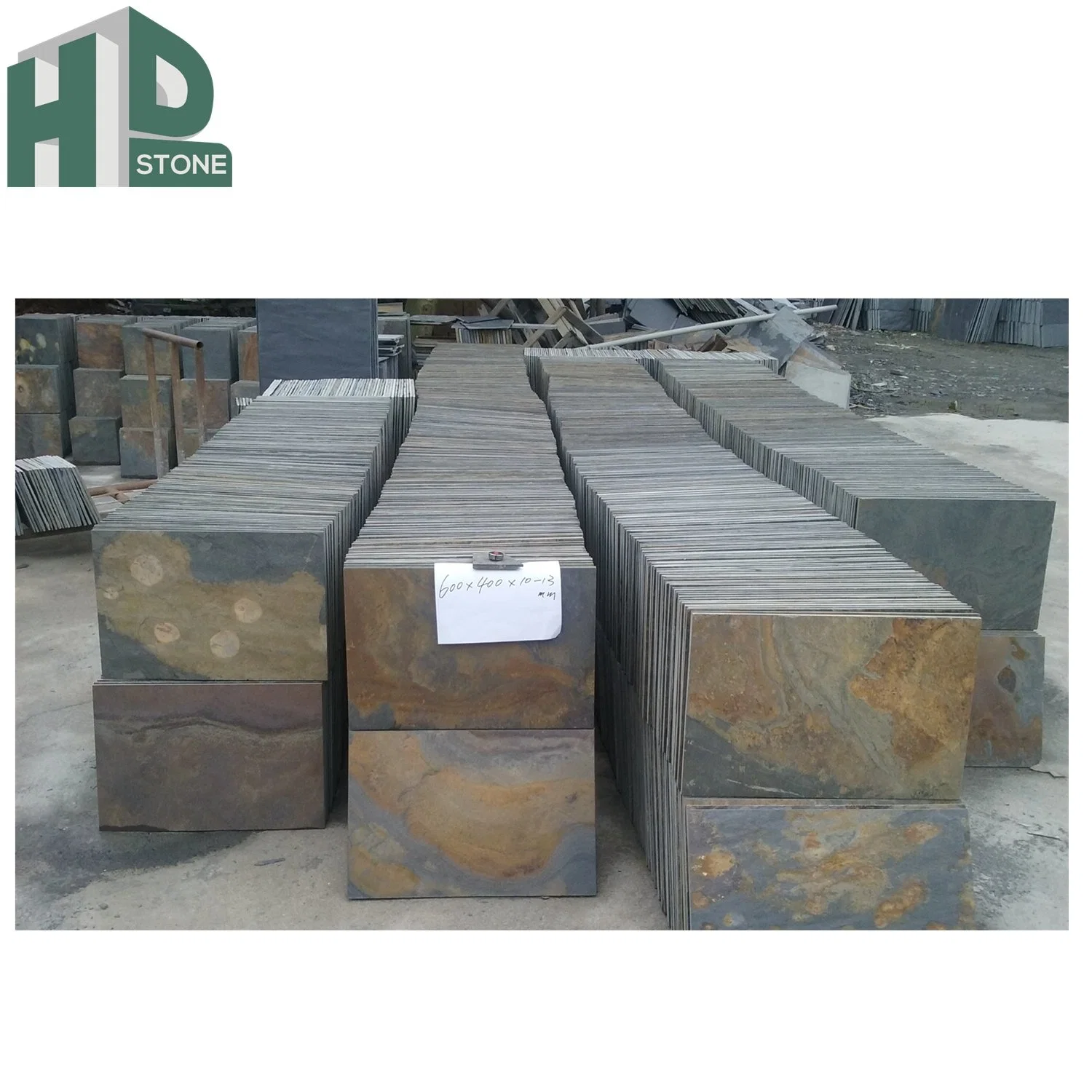 Natural Stone Rusty Slate Tiles Natural Split for Outdoor Paving