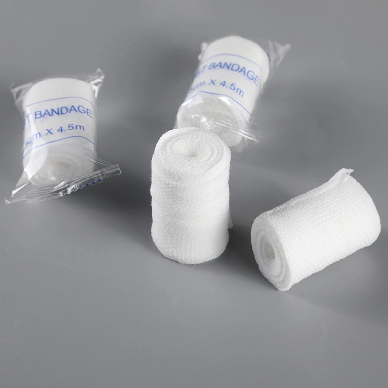 Cotton PBT Elastic Bandage Skin Friendly Breathable First Aid Kit Gauze Wound Dressing Medical Nursing Emergency Care Bandage
