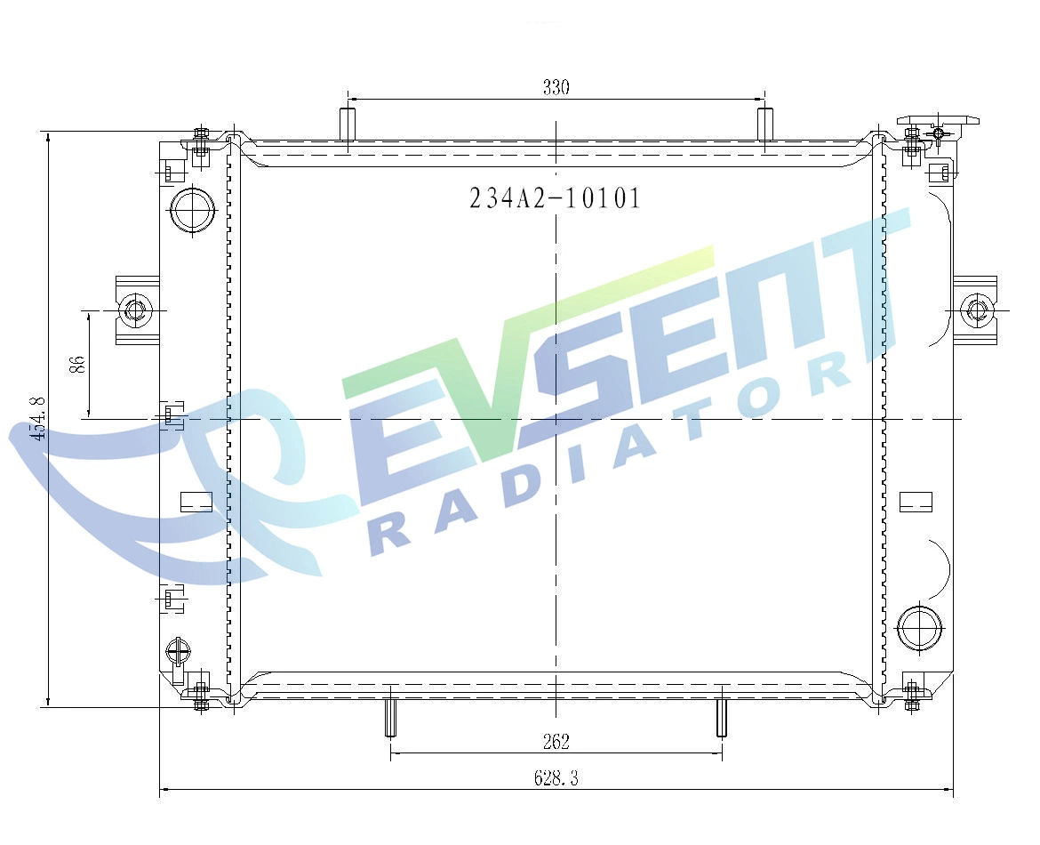 Forklift Engineering Equipment Aluminum Water Radiator for Toyota 16410-26600-71