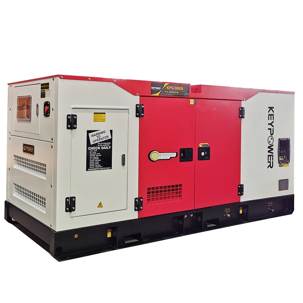 Keypower geschlossene Wasserkühlung Cummins 100kVA Silent Diesel Generator 50/60Hz Zum Verkauf