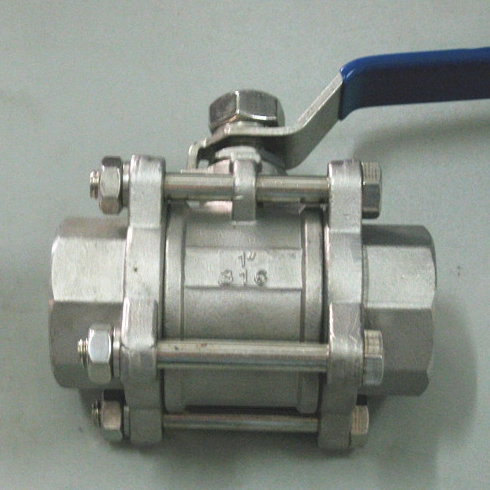 Lever DIN Female Bsp Threaded Brass 3PC Ball Valve