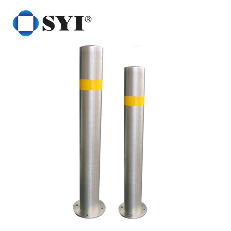 Customize Logo Heavy Duty Safety Post Road Barrier Outdoor Fixed Steel Bollard for Roadway Traffic