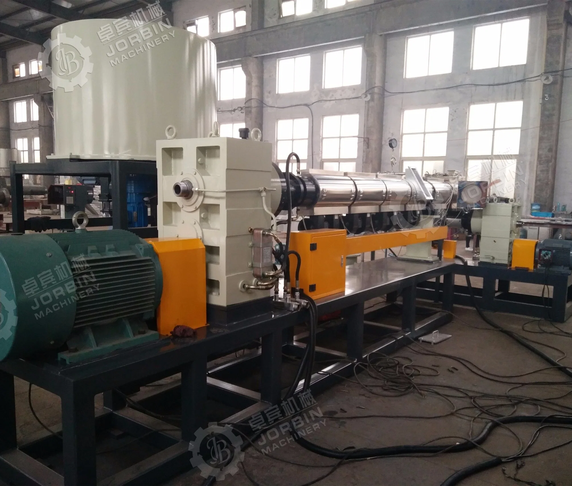 Two Step Extruder PP PE Granulation Machine with Side Force Feeder