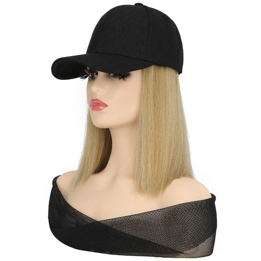 Fashion Ladies Girl Women Short Straight Wig One-Piece Hat Baseball Cap Wig