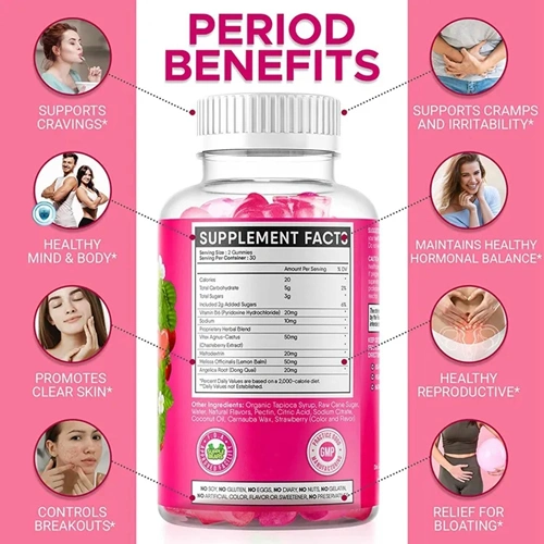 Women Bloating Relief Period Cramps Health Product Woman Pms Gummies