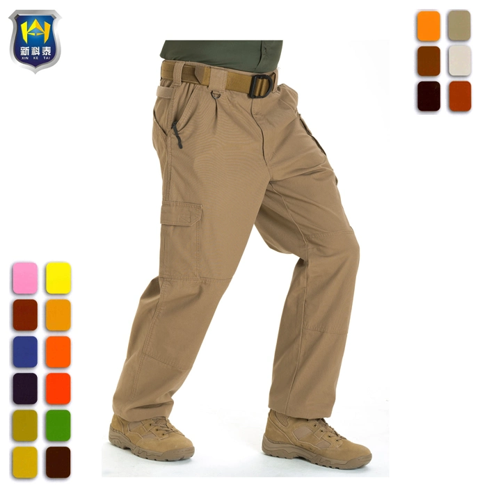 Mens Cotton Pants Tactical Pants with Knee Pocket