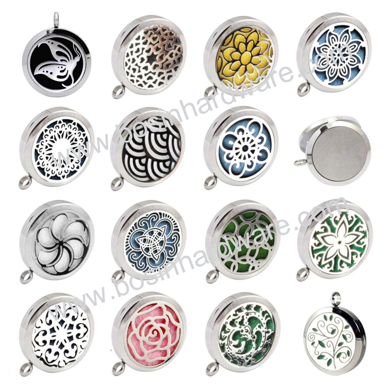 25mm Stainless Steel Aromatherapy Essential Diffuser Locket Charm