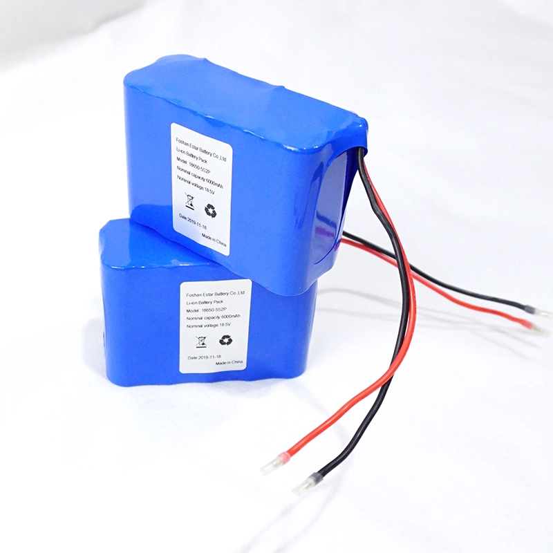 OEM&ODM Rechargeable 18650 5s2p 18V 6000mAh LED Lighting Power Supply Li-ion Battery Pack