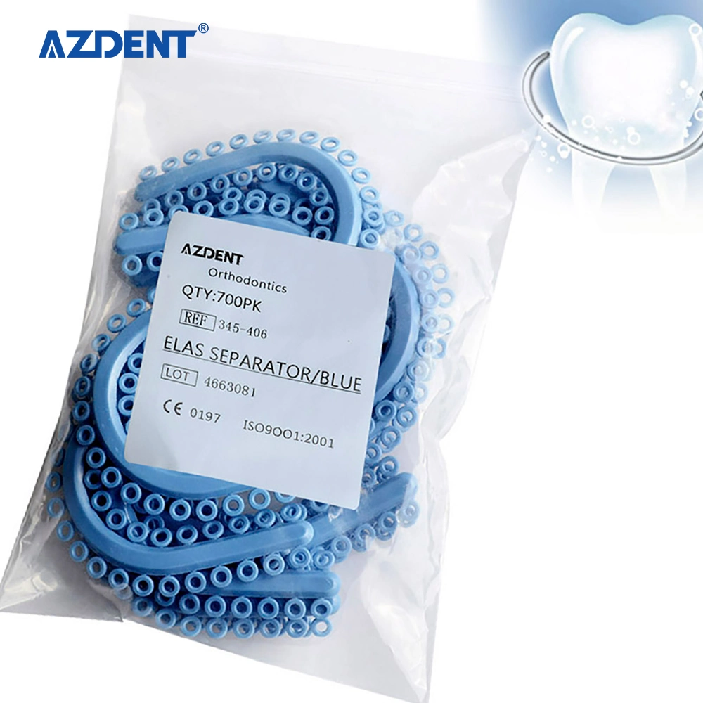 Ampliamente utilizado en color azul S Forma de ortodoncia Dental separador de plástico