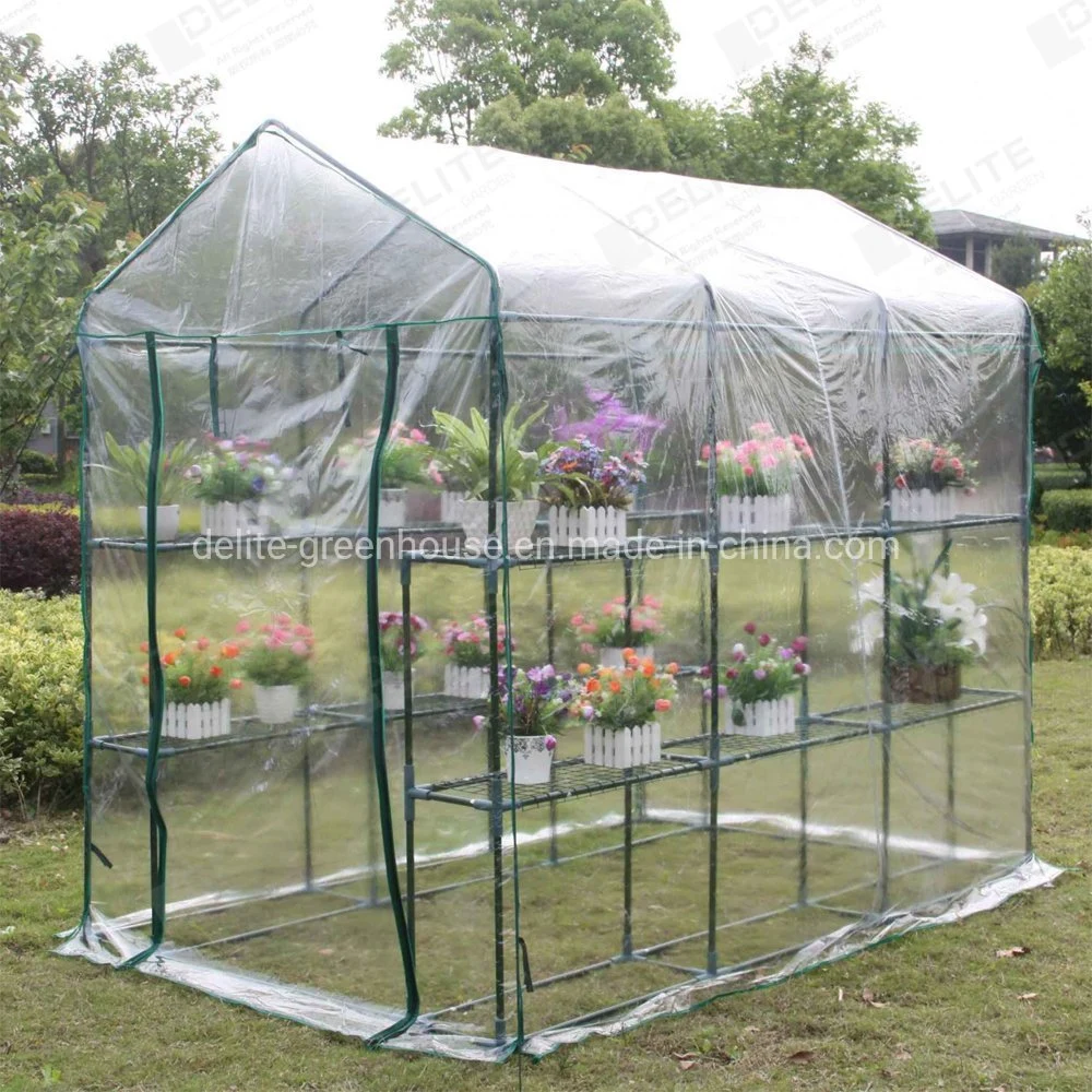 Pipe Frame Small Hot House Walk in Greenhouse 143X214X195cm