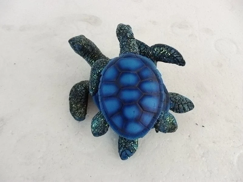 Ornamentos de Natal Blue Sea Turtle amantes do mar presentes artesanais Artesanato