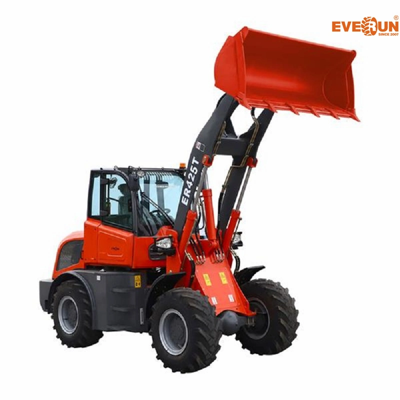 Everun High quality/High cost performance  Er425t 2.5ton CE Approved EPA Euro S355 Steel Material Hydraulic Farm Compact Articulated Mini Wheel Loader