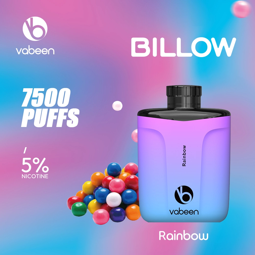 Design estético único e 15 sabores deliciosos Vabeen billow 7500 Puffs recarregáveis descartáveis Mini Ecig