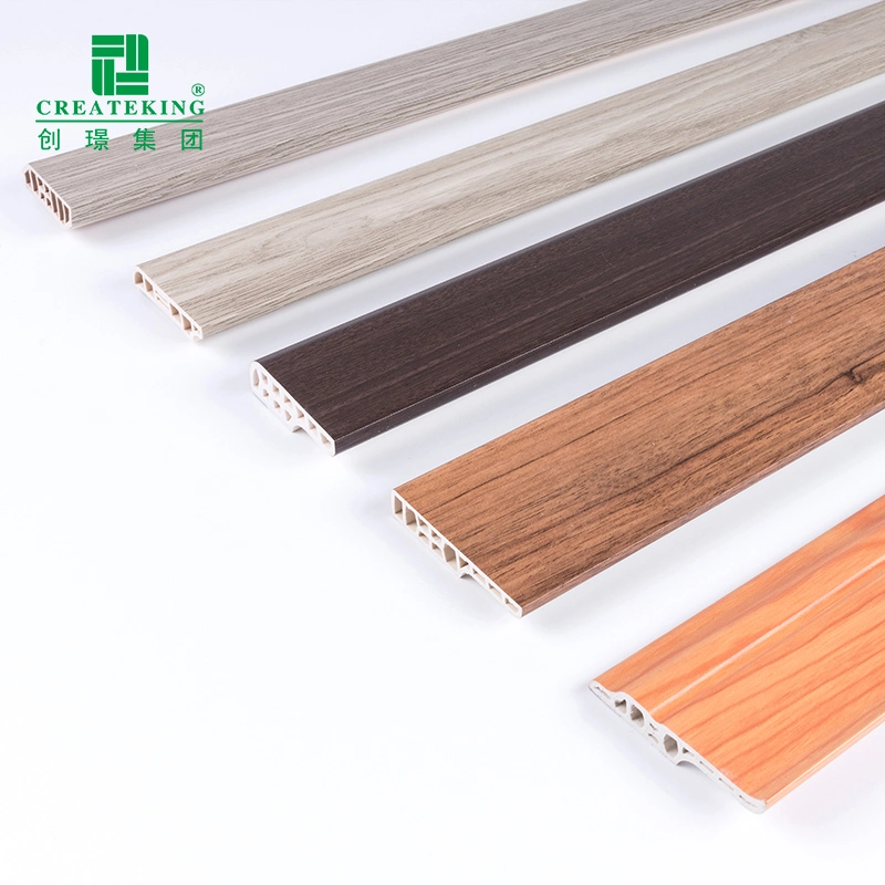 Foshan Factory 6cm Height Flat Surface Vinly Flooring PVC Skirting Board