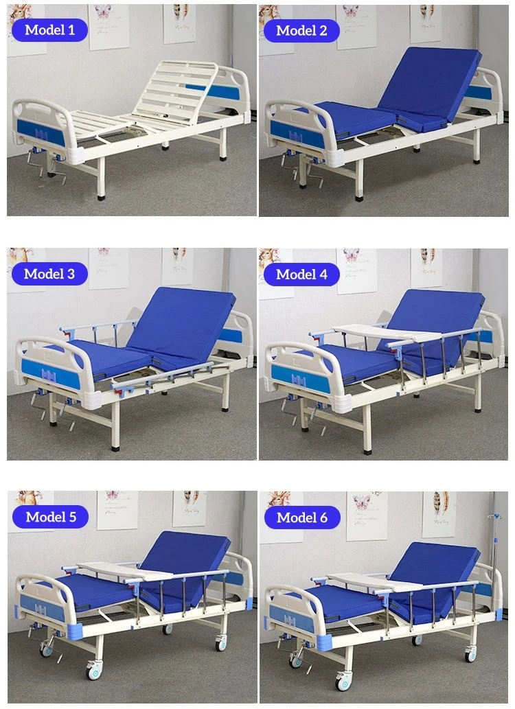 Hot Selling Quality 2-Function Medical Equipment Manual Hospital Bed From China Folding Hospital Bed