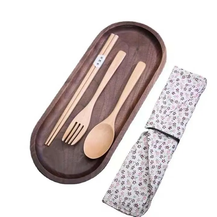 Japanese Creative Portable Spoon Chopsticks Fork Three Piece Set