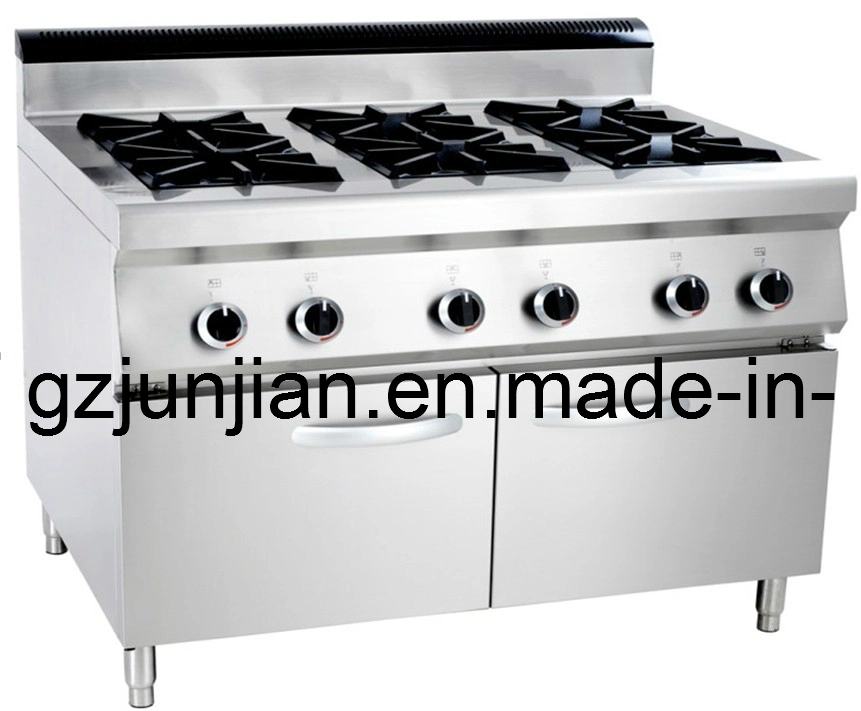 Commercial 4 Burners Gas Cooker Natural Gas Gas Cooking Range with Oven with CE