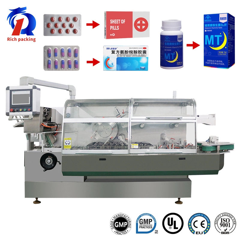 Botella Bolsa automática de embalaje Caja de la placa de blíster máquina Cartoning