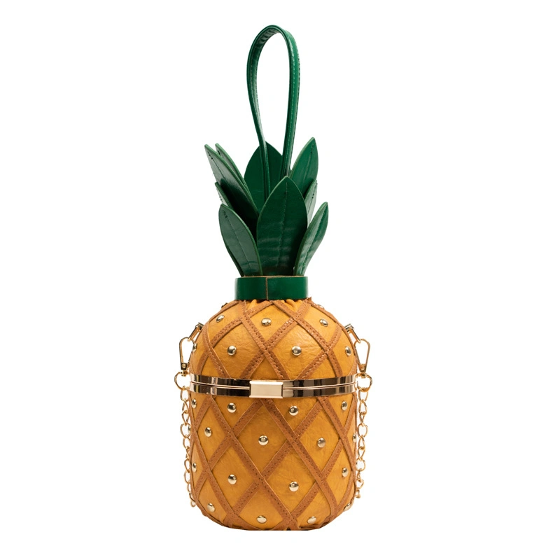 (WD5692) Pineapple Lady's Bag New Style Ladies Purse Green Small Bag Fashion Bags High quality/High cost performance  PU Leather Shoulder Bags