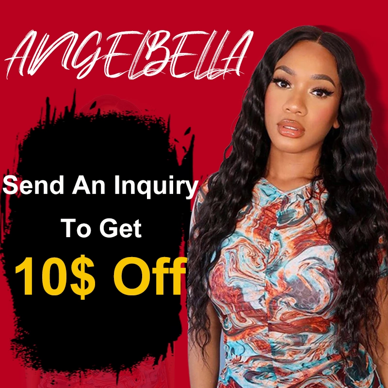 Angelbella Indian Human Hair Wigs 1b# Natural Black Lace Front Wig for Women