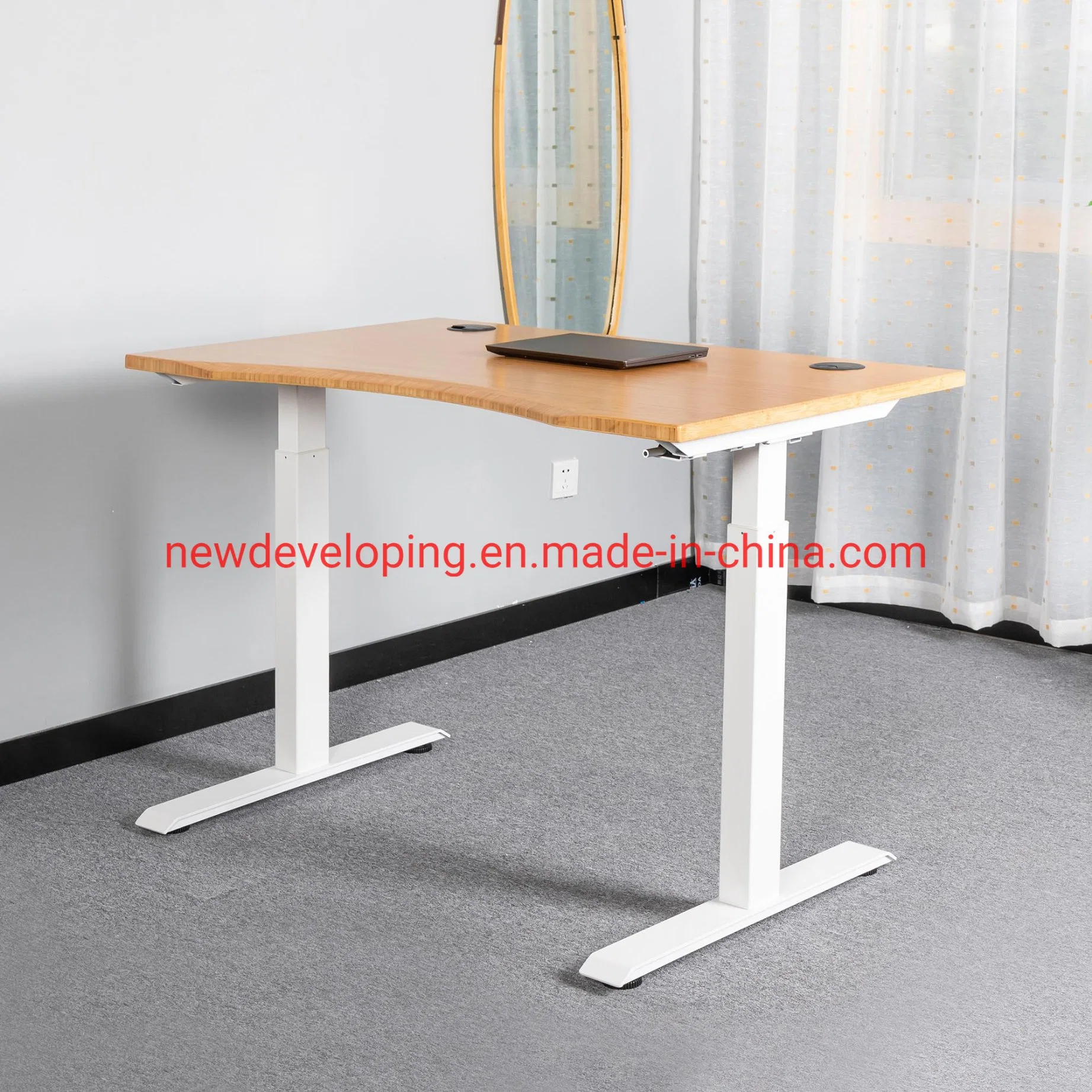 Panneau de bambou Bureau sit Stand moderne table debout