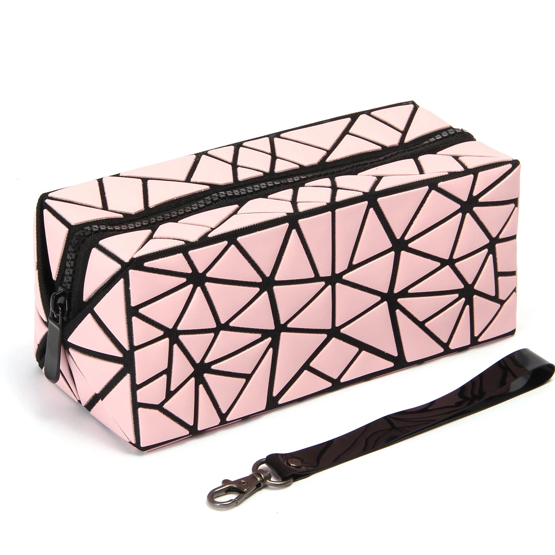 Geometric Rhombus Folding Pencil Bag Cosmetic Make up for Ladies