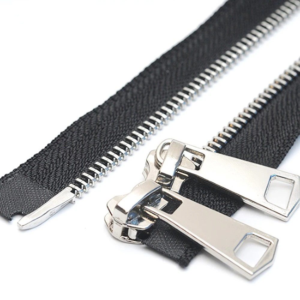 High quality/High cost performance  3# 5# 7# 8# 10# Black White Color Zinc Alloy Zipper Metal Zipper for Hoodies, Jeans, Jackets, Handbag Garment Zipper