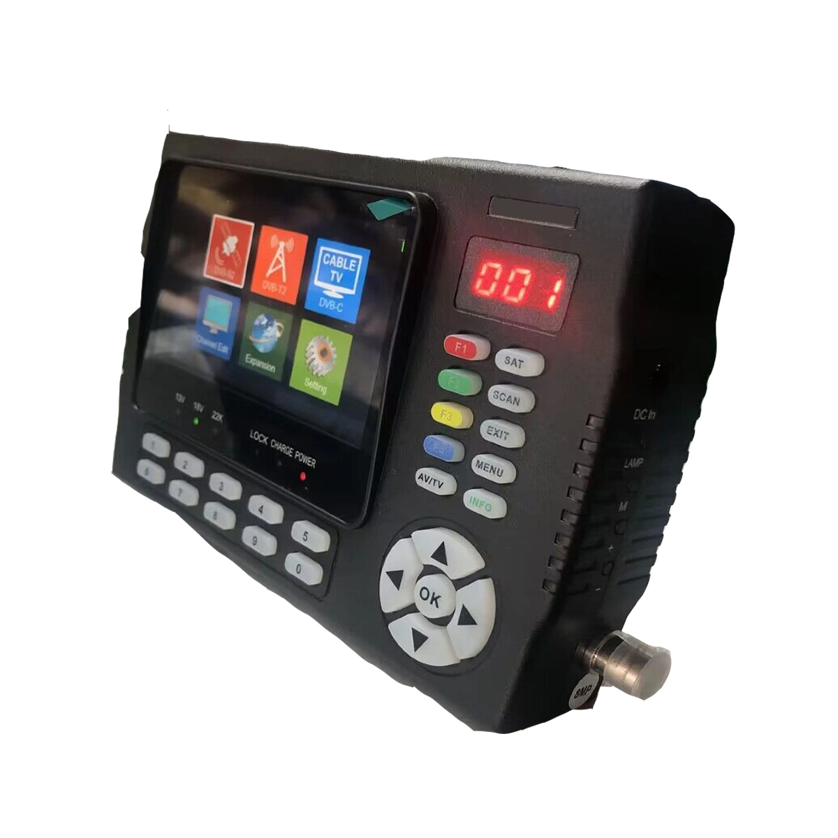 DVB-S2+T2+C 4,3 Zoll HD-Satellitenempfänger mit Spectrum Analyzer