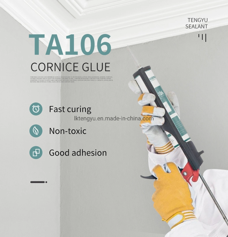 Free Sample Fast Grab Low Voc White Cornice Glue Adhesive