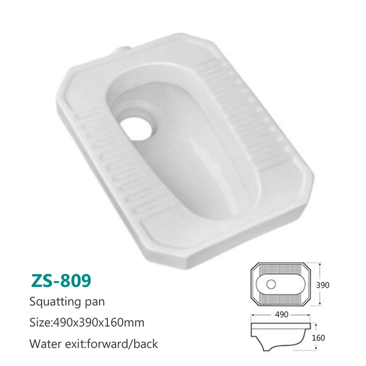 Hot Sales Rectangle Shape Squatting Pan Toilet Ripple Bathroom Sanitary Ware Toilet Wc Squat Pan Ceramic Squatting Pan