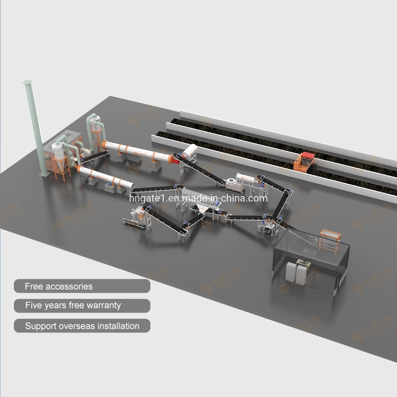 Gate 2-3t/H Organic Fertilizer Plant in India Fertilizer Production Line