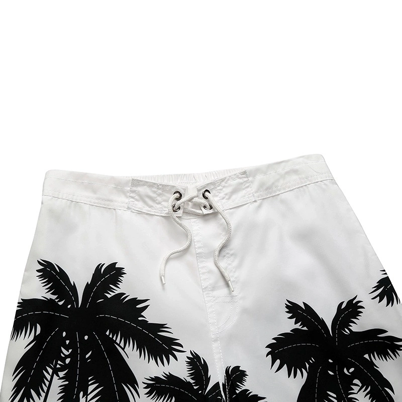 2021 Men Swim Trunks Shorts Beach Short Men Swimwear Pant Swim Short with Plam Tree Print