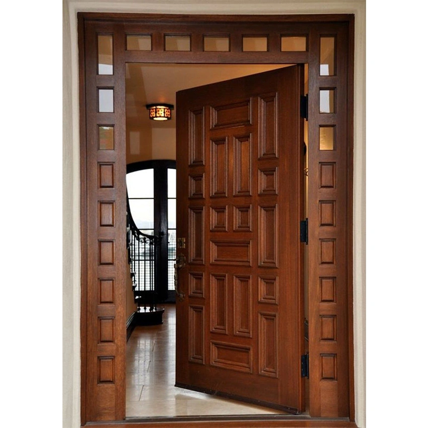 Prima Fatcory corta-fogo Walnut porta de madeira/Lave Porta de Entrada/dianteira da porta principal núcleo sólido/ HDF Interior MDF porta de madeira