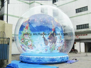 Bola de nieve transparente inflable para decoración de Navidad