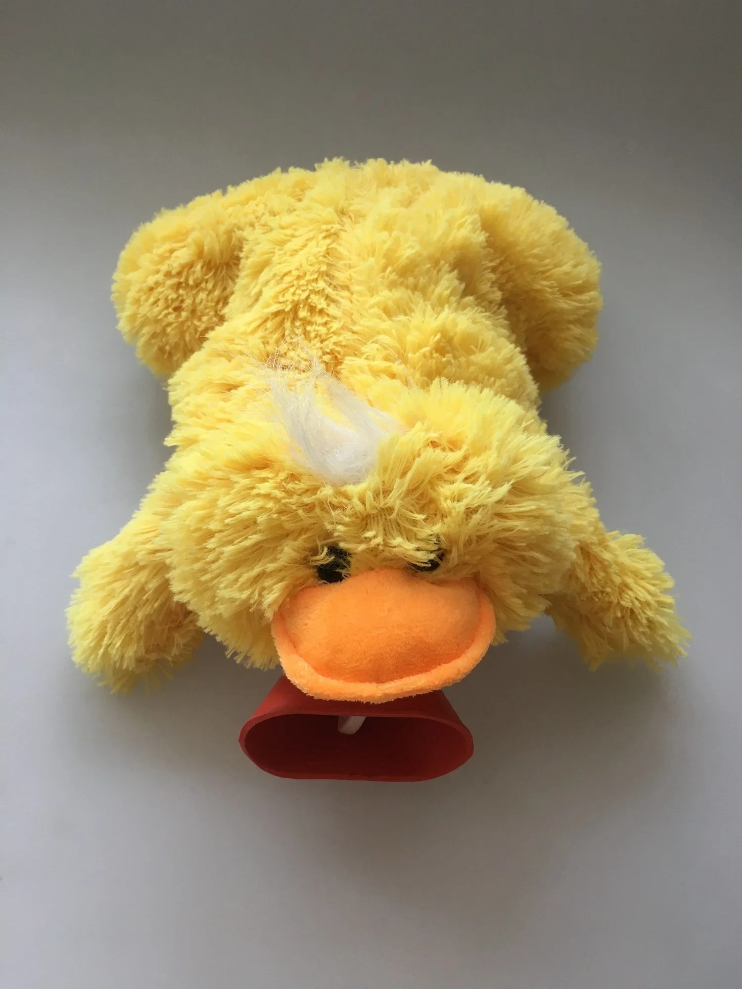 Long Fur Plush Yellow Duck Cover for Hot Water Bottle and Heat Pack