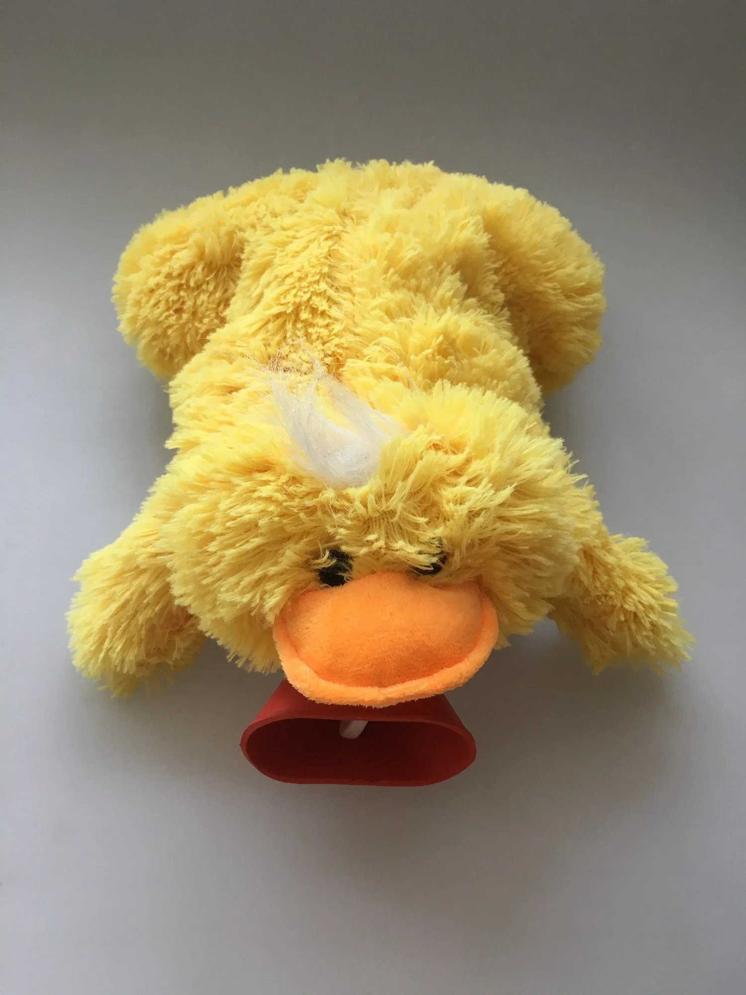 Peluche de pelaje largo Pato Amarillo tapa botellas de agua caliente y el calor Pack